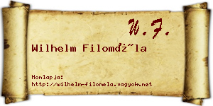 Wilhelm Filoméla névjegykártya